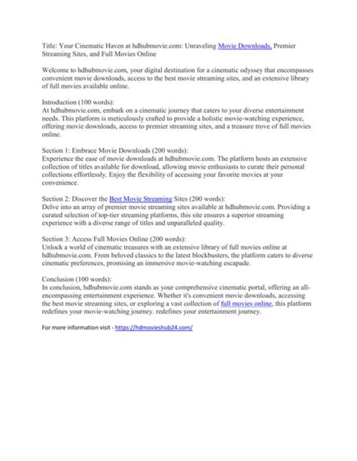 HDHubMovie: Your Ultimate Guide to Streaming Movies Online